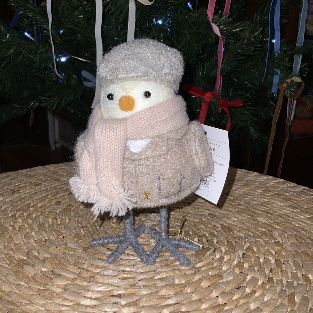2024 WONDERSHOP Featherly Friends MEPAK Scarf Felt Christmas Bird Figurine NEW